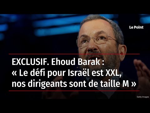 EXCLUSIF. Ehoud Barak : « Le défi pour Israël est XXL, nos dirigeants sont de taille M »
