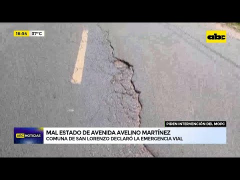 Mal estado de avenida Avelino Martínez