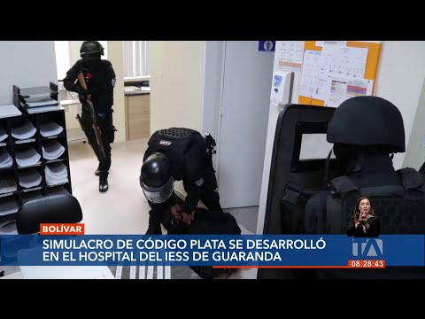 Un simulacro de caos se llevó a cabo en el hospital del Iess de Guaranda