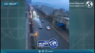 صاعقة تضرب سيارة