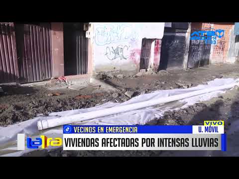 La Paz: zona Bajo San Isidro es afectada por las fuertes lluvias