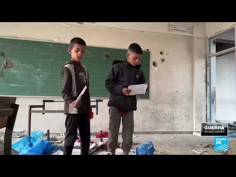 La guerra deja un sistema educativo pulverizado en Gaza • FRANCE 24 Español