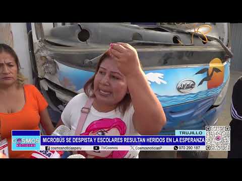 Trujillo: microbús se despista y escolares resultan heridos en La Esperanza
