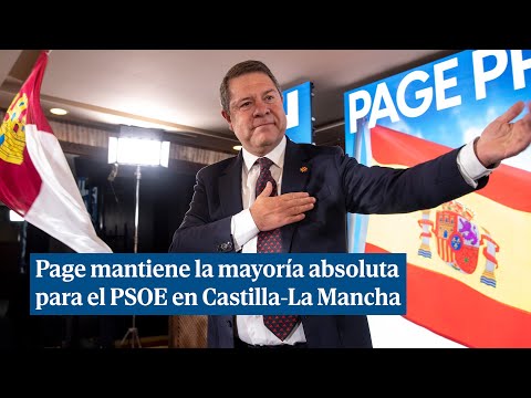 Emiliano García Page retiene el Gobierno de Castilla La Mancha con mayoría absoluta
