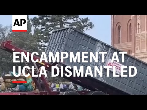 Encampment at UCLA dismantled, hauled away