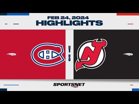 NHL Highlights | Canadiens vs. Devils - February 24, 2024