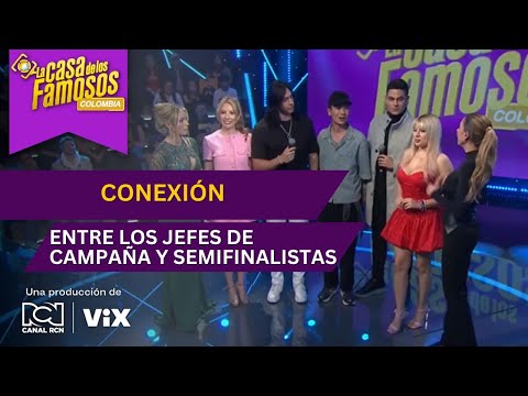 Los semifinalistas se sorprenden al ver en vivo a sus jefes de campaña | La casa de los famosos