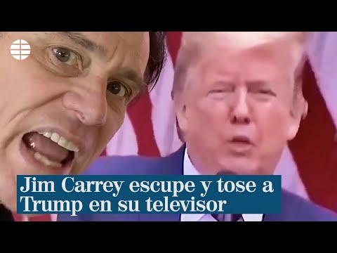 Jim Carrey usa sus redes para parodiar a Trump escupíendole y tosiéndole encima de la televisión