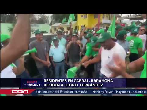 Residentes en Cabral, Barahona reciben a Leonel Fernández