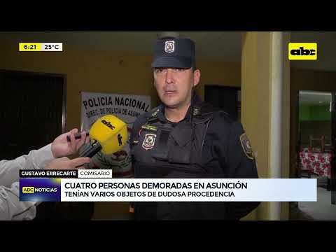 Cuatro personas demoradas en Asunción
