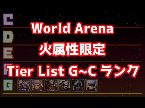 World Arena 火属性限定 Tier List G ~ C ランク 2024/10ver【Summoners War | サマナーズウォー】