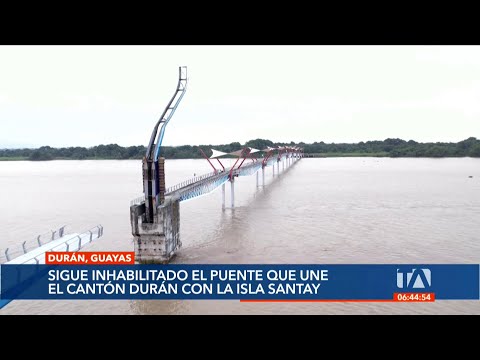 El puente que une Durán con la Isla Santay está cerrado más de 5 años