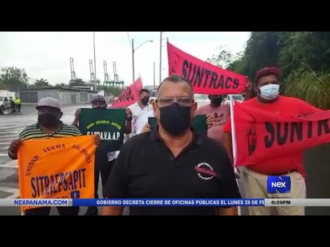 Trabajadores protestan por supuestas violaciones a la libertad sindical