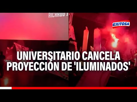 Universitario cancela proyección de 'Iluminados' luego que hinchas prendieron una bengala en cine