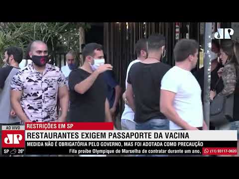 Restaurantes passam a exigir passaporte da vacina contra Covid-19 em SP