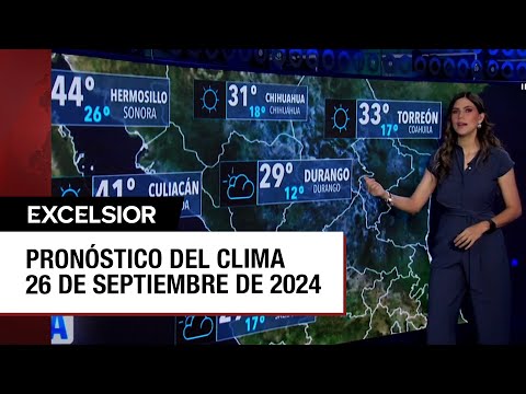 Clima para hoy 26 de septiembre de 2024