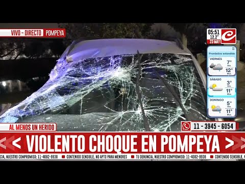 Violento choque entre dos automóviles en Pompeya: hay heridos