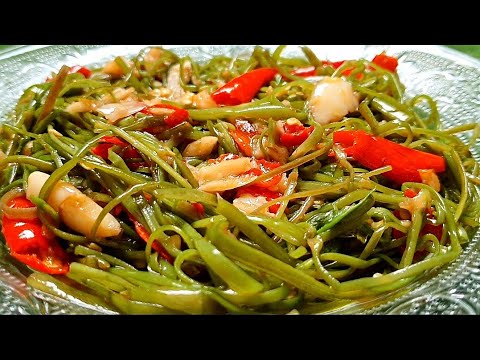 ผักบุ้งนาผัดน้ำมันหอย-ผัดแบบผั ผักบุ้งนาผัดน้ำมันหอย-ผัดแบบผั