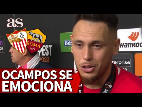 SEVILLA - ROMA | OCAMPOS se emociona dando las gracias a MONCHI | EUROPA LEAGUE | Diario AS