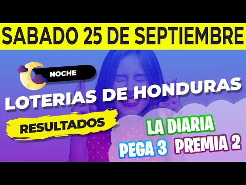 Sorteo 9PM Loto Honduras La Diaria Pega 3 Premia 2 Sábado 25 de Septiembre del 2021 | Ganador ?