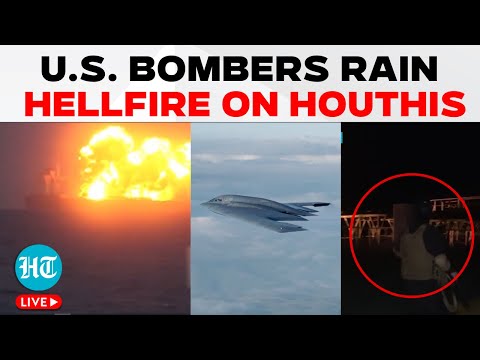 LIVE | American Stealth Bombers Unleash Carnage On Houthis In Yemen | Houthi Attacks | Red Sea