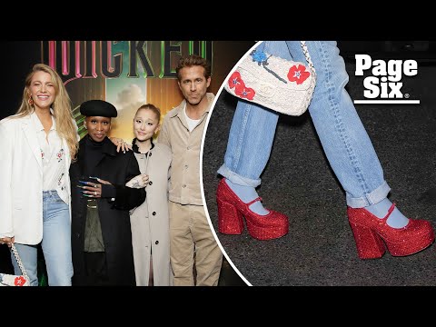 Blake Lively brings her own ruby slippers to ‘Wicked’ screening with Ryan Reynolds and cast