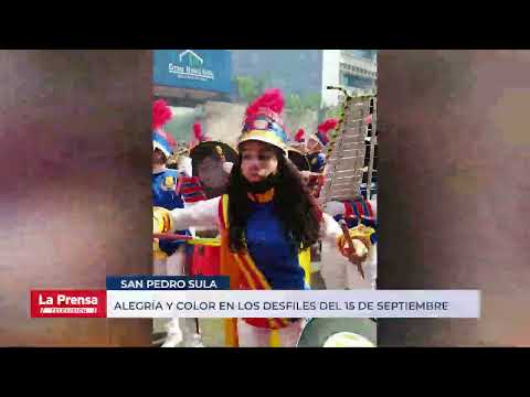 Alegría y color con los desfiles del 15 de Septiembre en San Pedro Sula