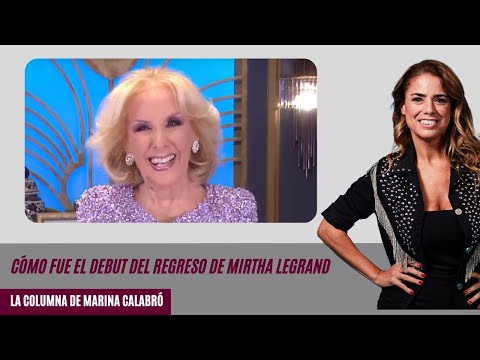 Las luces y sombras del regreso de Mirtha Legrand a la televisión: la columna de Marina Calabró