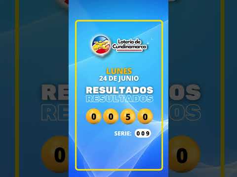 LOTERIA DE CUNDINAMARCA hoy lunes 24 de JUNIO #Loteria #Shorts