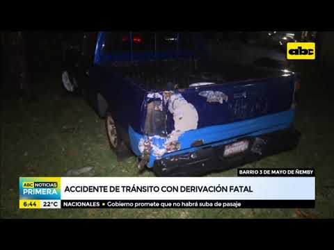 Accidente de tránsito con derivación fatal en Ñemby