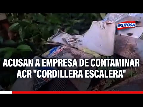 Tarapoto: Guardaparques acusan a empresa de telefonía de contaminar ACR Cordillera escalera