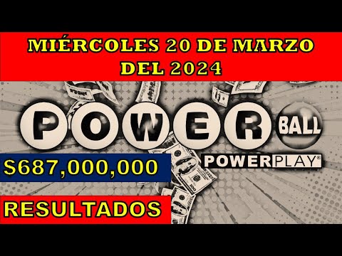 RESULTADO POWERBALL DEL MIÉRCOLES 20 DE MARZO DEL 2024 /LOTERÍA DE ESTADOS UNIDOS/