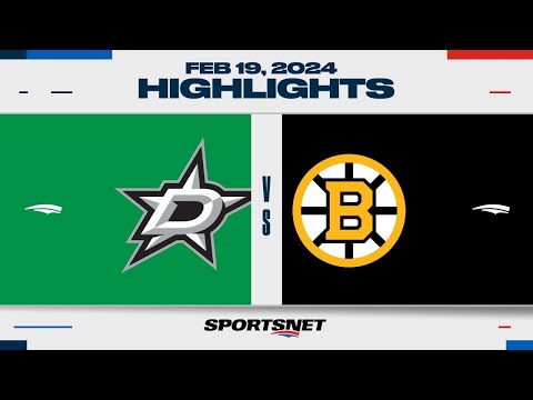 NHL Highlights: Stars vs. Bruins - February 19, 2024