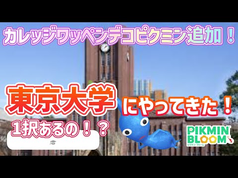 大学、専門学校で出会えるピクミン！？カレッジワッペンデコピクミンをゲットしに、東京大学にやって来ました【#ピクミンブルーム / #PikminBloom 】