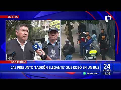 San Isidro: delincuente se viste elegante para robar celular dentro de un bus del corredor azul