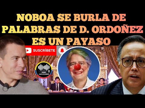 DANIEL NOBOA SE BURLA DE LAS DECLARACIONES DE DIEGO ORDOÑEZ ES UN PAYASO NOTICIAS RFE TV