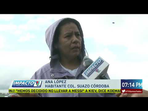 Vecinos alarmadas por hundimiento de tierras en Col. Suazo Córdoba