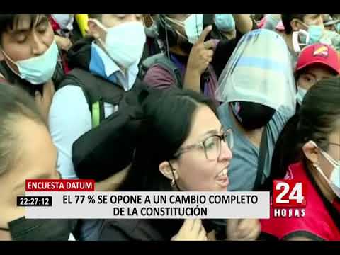 Datum: el 77 % de los peruanos se opone a un cambio de la Constitución