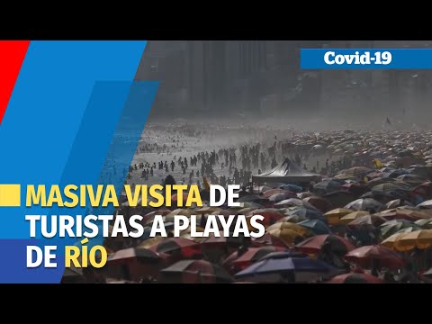 Playas llenas encienden las alarmas en Río por la covid-19