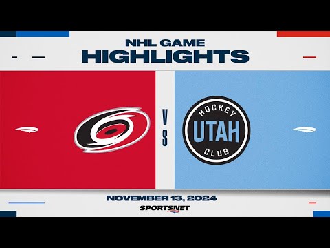 NHL Highlights | Hurricanes vs. Utah - November 13, 2024