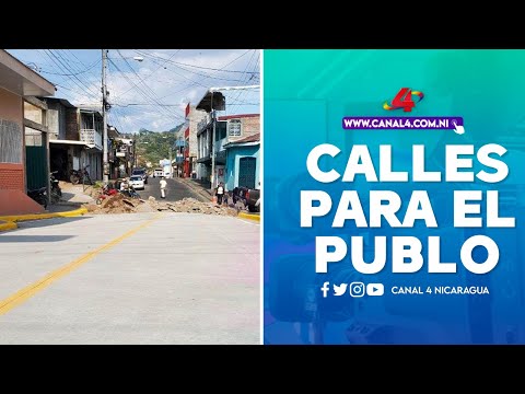 El Gobierno Sandinista inaugura obras de calles para el pueblo en la ciudad de Matagalpa.