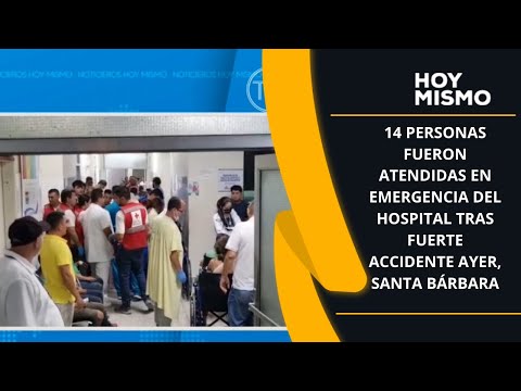 14 personas fueron atendidas en emergencia del Hospital tras fuerte accidente ayer, Santa Bárbara