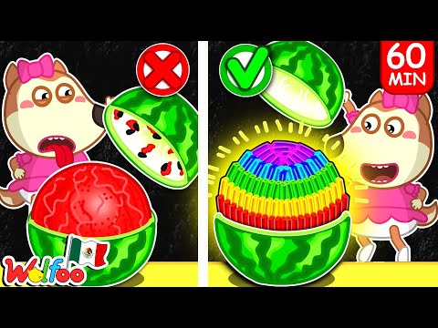 FRUTAS de Play Doh de Colores | Dibujos animado | Wolfoo en Español
