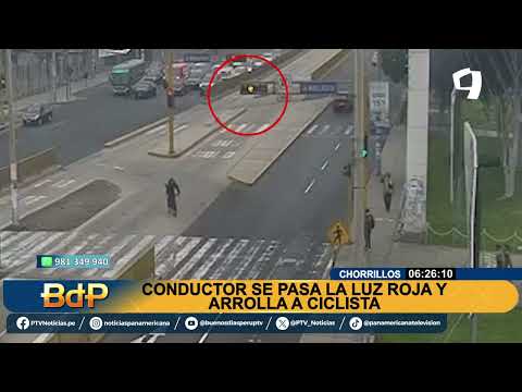 Taxista ignora luz roja y atropella a ciclista de 23 años en Chorrillos