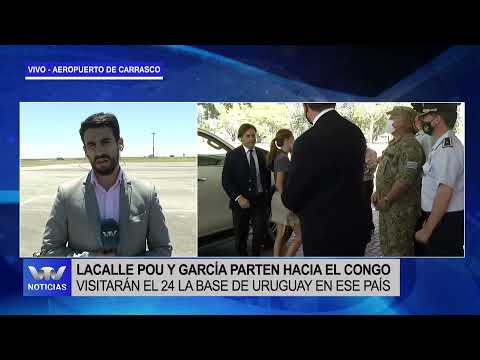 Lacalle Pou y García parten hacia el Congo donde visitarán al contingente militar uruguayo