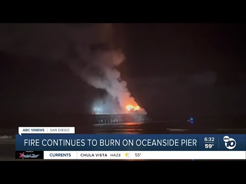 Crews continue effort to completely put out Oceanside Pier fire