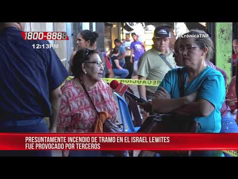Investigan qué originó incendio en tramo del Mercado Israel Lewites - Nicaragua