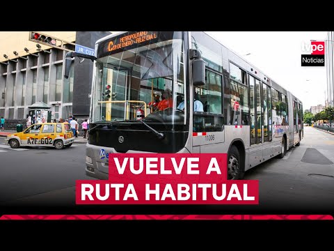 Metropolitano: Línea C retoma su recorrido habitual desde Matellini hasta Ramón Castilla