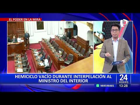 José Cueto cuestiona ausencia de congresistas en interpelación a ministro del Interior