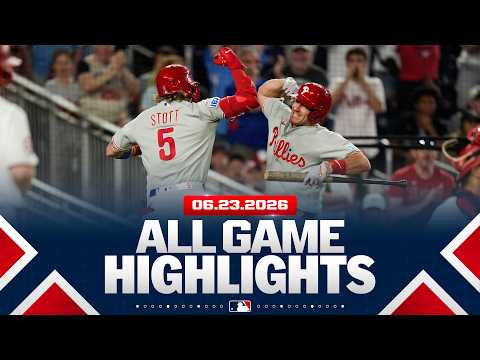 하이라이트 from ALL GAMES on 6/23 (필라델피아 필리스 have HUGE 9th inning, Caglianone homers twice and MORE!)